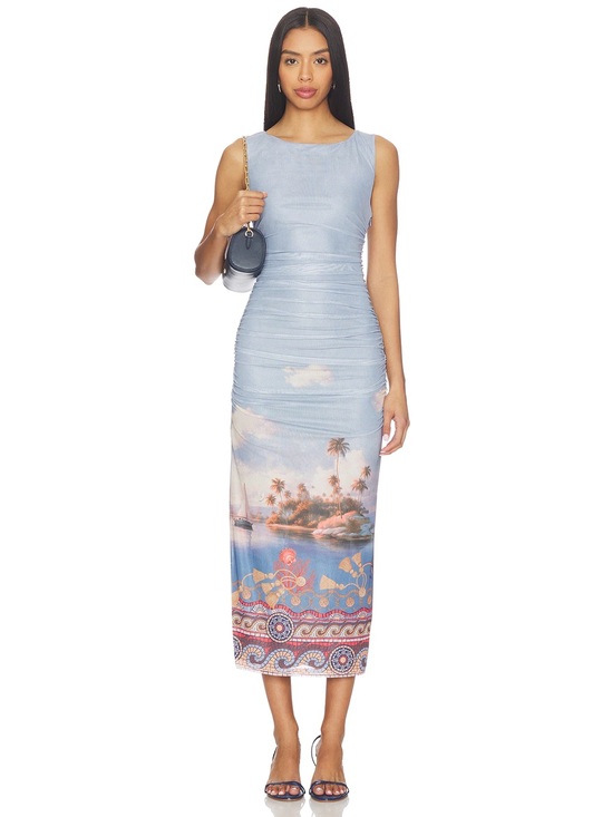 Line & Dot Dresses & Skirts - NEW LINE & DOT Pernille Mesh Midi Dress Blue Sizes S & L